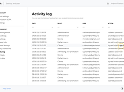 Realice un seguimiento de todas las actividades y vuelva a las versiones anteriores de contraseñas si es necesario