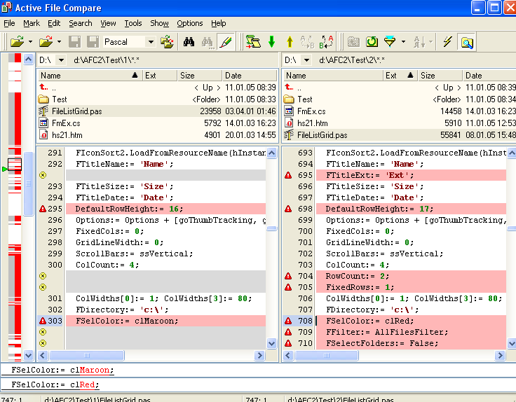 Captura de pantalla 1 de comparación de archivos activos