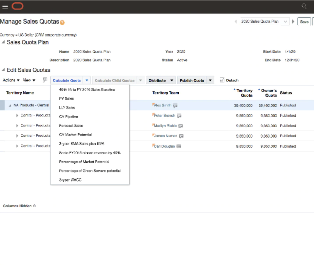Captura de pantalla 1 de Oracle Sales Performance Management