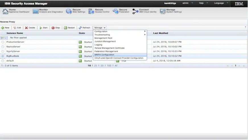 Captura de pantalla 1 de IBM Security Verify Access